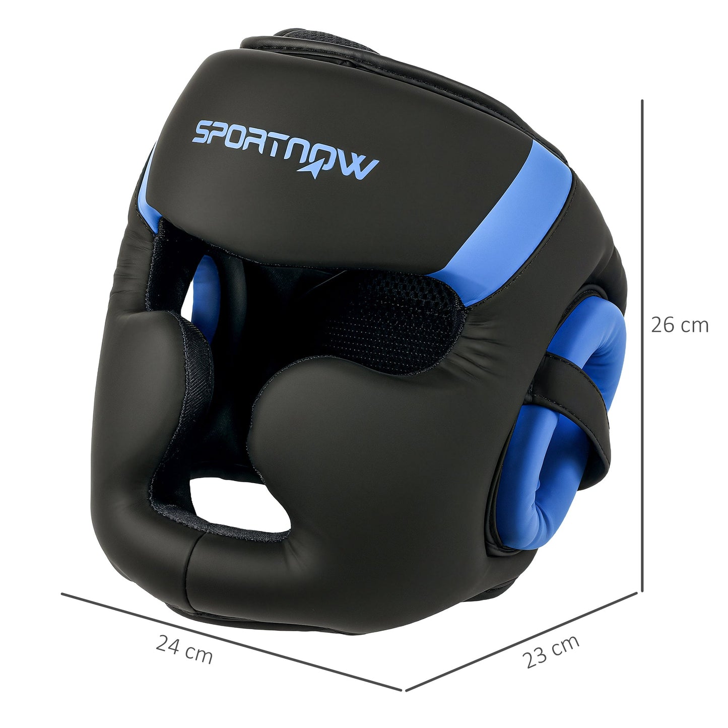 Boxing Headguard, Boxing Headgear Helmet with Adjustable Strap for Full Face Protection for Kickboxing Sparring Martial Arts Karate Taekwondo, Blue
